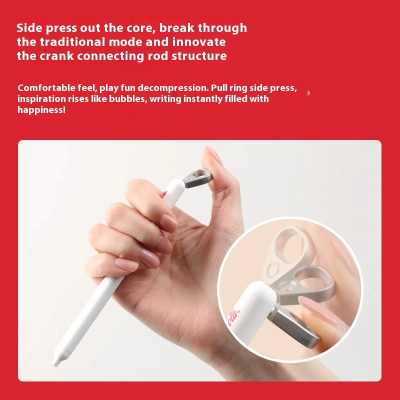 kaco conjuntamente coca cola pull ring caneta baixa gravidade barril macio duplo st nibs 3s canetas de tinta gel de secagem rápida presente criativo papelaria kaco conjuntamente coca cola pull ring caneta baixa gravidade barril macio duplo st nibs 3s canetas de tinta gel de secagem rápida presente criativo papelaria