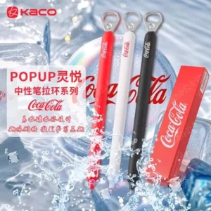 Kaco conjuntamente coca-cola pull-ring caneta baixa gravidade barril macio duplo st nibs 3s canetas de tinta gel de secagem rápida presente criativo papelaria